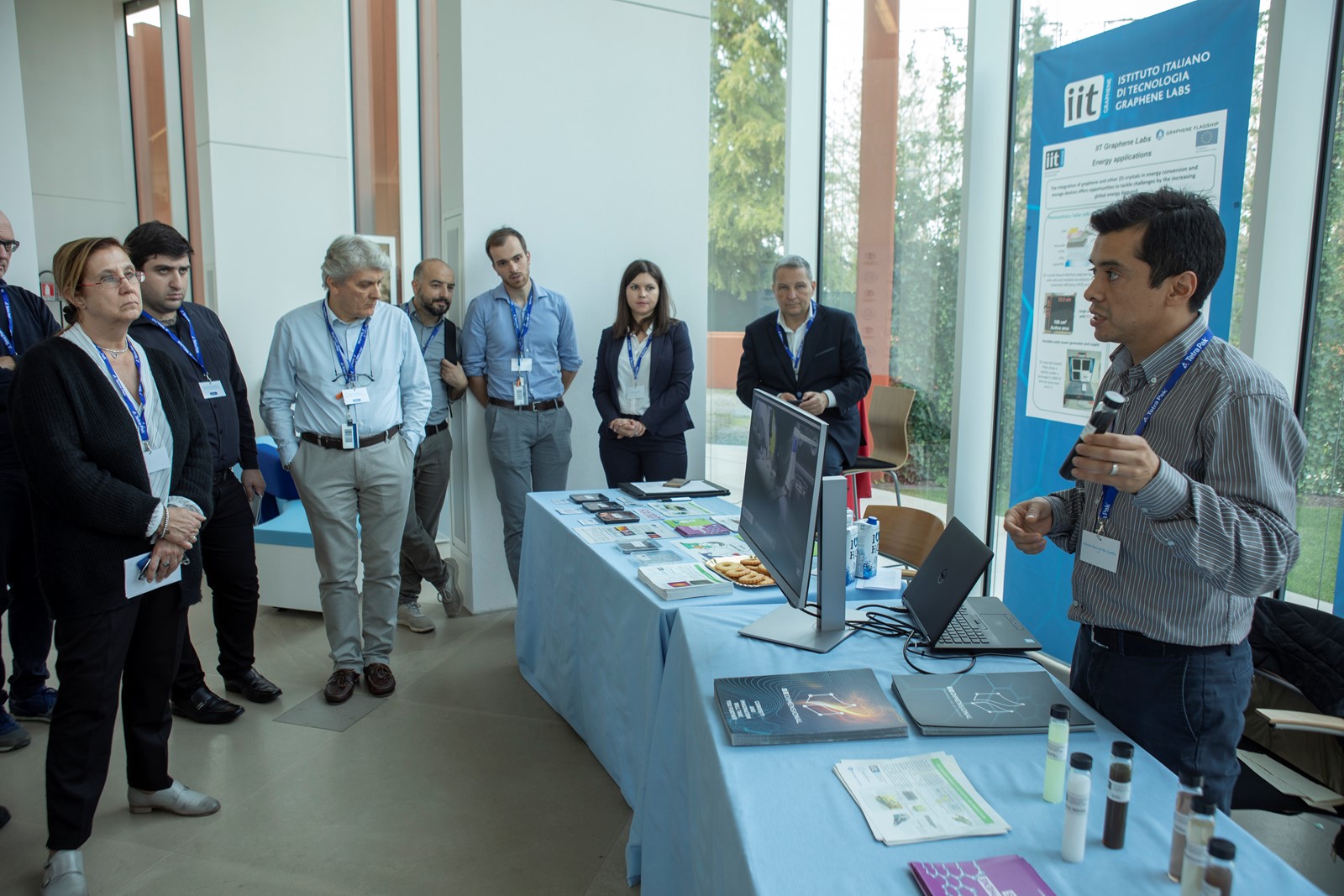 An exhibition of graphene products and prototypes was held at the Graphene Flagship's Tetra Pak Marketplace event